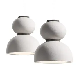 Japandi Lantern Shaped Pendant Light